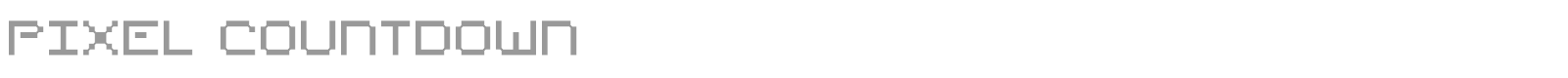 Pixel Countdown font preview